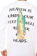 Moda Nova Para Hombres El Cielo Está Bajo Nuestros Pies Santa María Camisa Blanca Nueva M-2XL