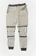 Pantalones deportivos para hombre XL Encrypted Supply Co Flex gris y negro nuevos con etiquetas