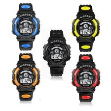 Reloj deportivo digital LED resistente al agua retroiluminado para niños niñas niños unisex
