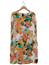 s.Oliver Langarmkleid Damen Freizeitkleid Viskose Oliv Weiß Größe 40