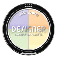 Paleta correctora de color Miss Sporty Designer verde lila amarillo