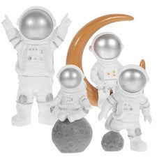 4 Piezas Resina Astronauta Decoración Sala Adorno Hogar Adorno