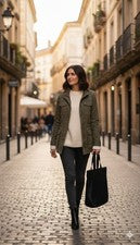 Mochila Bolso de Mano Ampersand As Apostrophe Cuero Búfalo Negro $495 Nuevo con Etiquetas