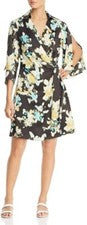 Vestido envolvente Kenneth Cole New York para mujer con cuello ramo urbano multicolor talla xs