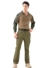 Pantalones tácticos de carga Ripstop elásticos resistentes al agua para hombre MagnaMan VERDE medianos