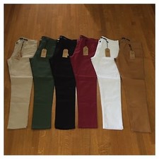 Nuevos Pantalones de mezclilla elásticos de moda para hombre talla 40 caqui negros blancos verdes Jeans