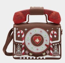 Bolso Bandolera Betsey Johnson Kitsch Navidad Pan de Jengibre Teléfono Nuevo