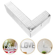 Calcomanías de pared alfabeto decoración espejo hogar pegatinas letras