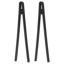Pinzas para tostar de silicona de 8,7", 2 piezas pinzas de cocina utensilios de cocina, negras