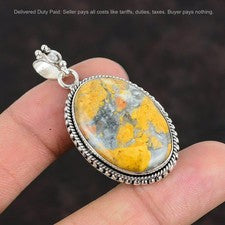 Joyería colgante boho aniversario plata esterlina 925 piedra jaspe maligano ovalada