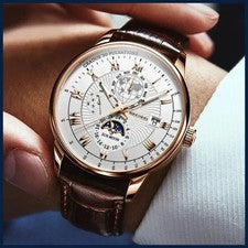 2026 Nuevo Reloj Deportivo de Lujo para Hombre Moda Top Impermeable Cuero Luminoso
