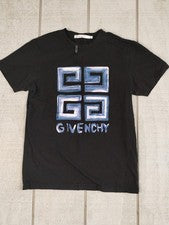 Camiseta Givenchy 4G Estampado de Bocetos Logo Gráfico Para Hombres S Negra Diseñador Ropa de Calle Nueva Sin Etiquetas