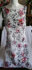 Vestido lápiz T Tahari para mujer multicolor de encaje sin mangas talla S