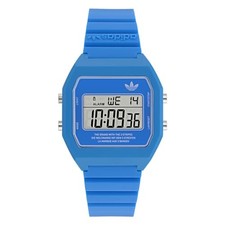 Adidas DIGITAL TWO AOST23559 Azul Reloj Digital Hora Mundial Unisex Japón Nuevo