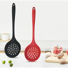 Cuchara Silicona con Ranuras para Agitar y Levantar - 33,2 cm - Resistente al Calor