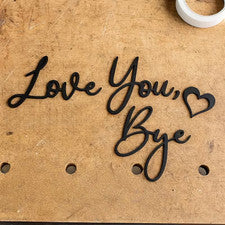 Letrero Love You Bye Script Pasillo Hogar Puerta Pared Decoración Pegatina Negra