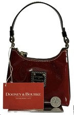 Bolso/bolso de charol burdeos vintage nuevo con etiquetas Y2K Dooney & Bourke Bitsy
