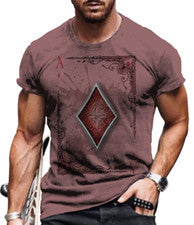 Camiseta Manga Corta Gráfico Moda Hombres Aptitud Física Casual Camiseta Suave