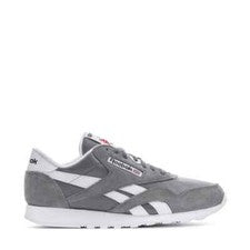 NUEVO Hombre Reebok Clásico Nylon Gris Oscuro/Gris Puro/Blanco