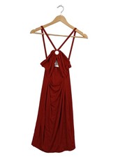 Vestido de cóctel Pull&Bear rojo recortado talla 38 elegante