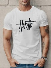 Camiseta Hustle Informal Moda Para Hombre Elegante Vibrante Logo en V Moda Estilo Suave