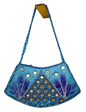 Bolso de hombro para mujer con cuentas con espejo y cuentas bordado