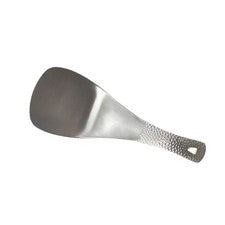 Pala de arroz para cocina acero inoxidable cabeza plana ancha con diseño de orificio para colgar