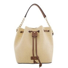 Bolso Cubo Jimmy Choo Juno/S Rafia 239JUNO/S ORFL NATURAL/BRONCEADO
