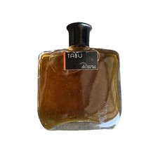 Botella de vidrio vintage Tabu by Dana Eau de Cologne perfume Splash 2 oz fórmula antigua