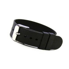 Correa de reloj de goma italiana NBR impermeable suave | Bonetto 298 | Negra | Una pieza
