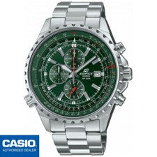 CASIO EF-527D-3AVUEF⎪EF-527D-3A⎪EDIFICE⎪HOMBRE⎪Casio Piloto⎪VERDE⎪Casio Aviator