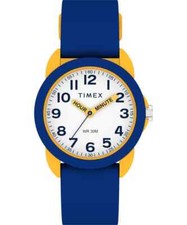 Timex TW2W92100, Reloj Timex Correa Silicona Azul para Niños, Time Teacher