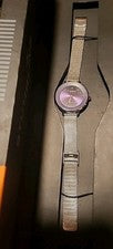 Reloj pulsera Stuhrling para mujer tono plata malla acero inoxidable 37 mm cara púrpura nuevo con caja