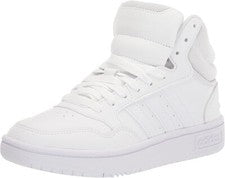 Nuevo zapato de baloncesto Adidas para mujer Hoops 3.0 Mid - blanco/blanco/gris tablero