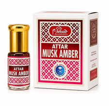 Paquete de 6 juegos de aceite de perfume concentrado Al Arham Attar Musk Amber de 3 ml cada uno