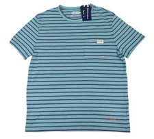 Camiseta para hombre Nautica Jeans Co. a rayas cuello redondo manga corta nueva con etiquetas