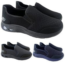Zapatos deportivos de espuma viscoelástica súper ligeros cómodos para caminar conducir sin cordones para hombre