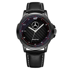 Orologio da Polso al Quarzo fan art Mercedes Benz Sport AMG Carbon Look Fibra