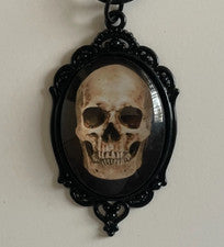 Collar Calavera Humana Joyería Gótica Hombre Mujer Espeluznante Colgante Oscuro Victoriano