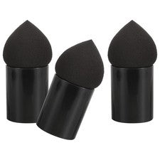 Pinceles de contorno de soplo cojín de maquillaje 3 piezas para aplicador de esponja con mango