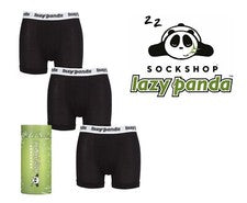 Paquete de 3 calzoncillos de bambú para hombre Hipster suaves transpirables ropa interior de enfriamiento - Lazy Panda