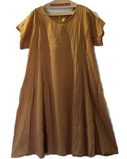 ROPA PRIVADA Vestido look capas 44-46-48 (2) TENTAKT Crinkel-BW 'vela' amarillo