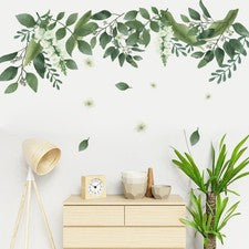Hágalo usted mismo Hojas tropicales Planta Flor Pegatinas de Pared Arte Decoración del Hogar Oficina Calcomanía Mural