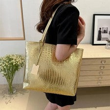 Elegante Bolso de Mano para Mujer Grande Bolso de Hombro Bolso de Mano Cuero PU Asas Superiores Bolso