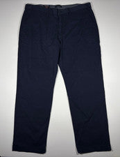 Pantalones chinos Nautica para hombre 40x30 azules calce clásico sarga elástica informales nuevos con etiquetas nuevos