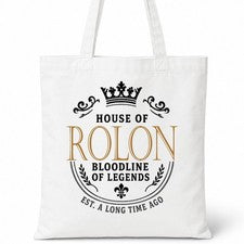 Bolso de Mano House Of ROLON Nombre Familiar Blanco Regalo de Cumpleaños