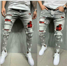 Pantalones Para Hombres De Vestir Elegante Moda Pantalón Vaquero Jeans Elástico