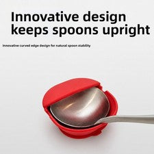 Reposautensilios de silicona con ventosa para tareas de preparación y servicio de cocina