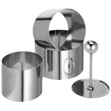 Anillos de cocina de acero inoxidable con moldes redondos de 3 piezas
