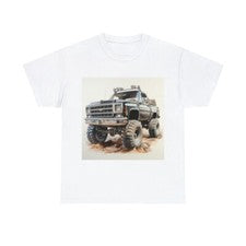 Camiseta Estilo Vintage Años 80 Elevada Carrocería Cuadrada Camión Camiseta Americana Clásica Retro